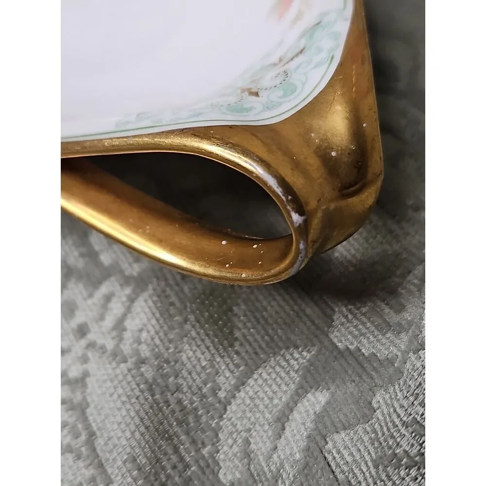 Bawo & Dotter Elite Limoges Serving Dish GOLD‎ GILT Art Nouveau Double Handle